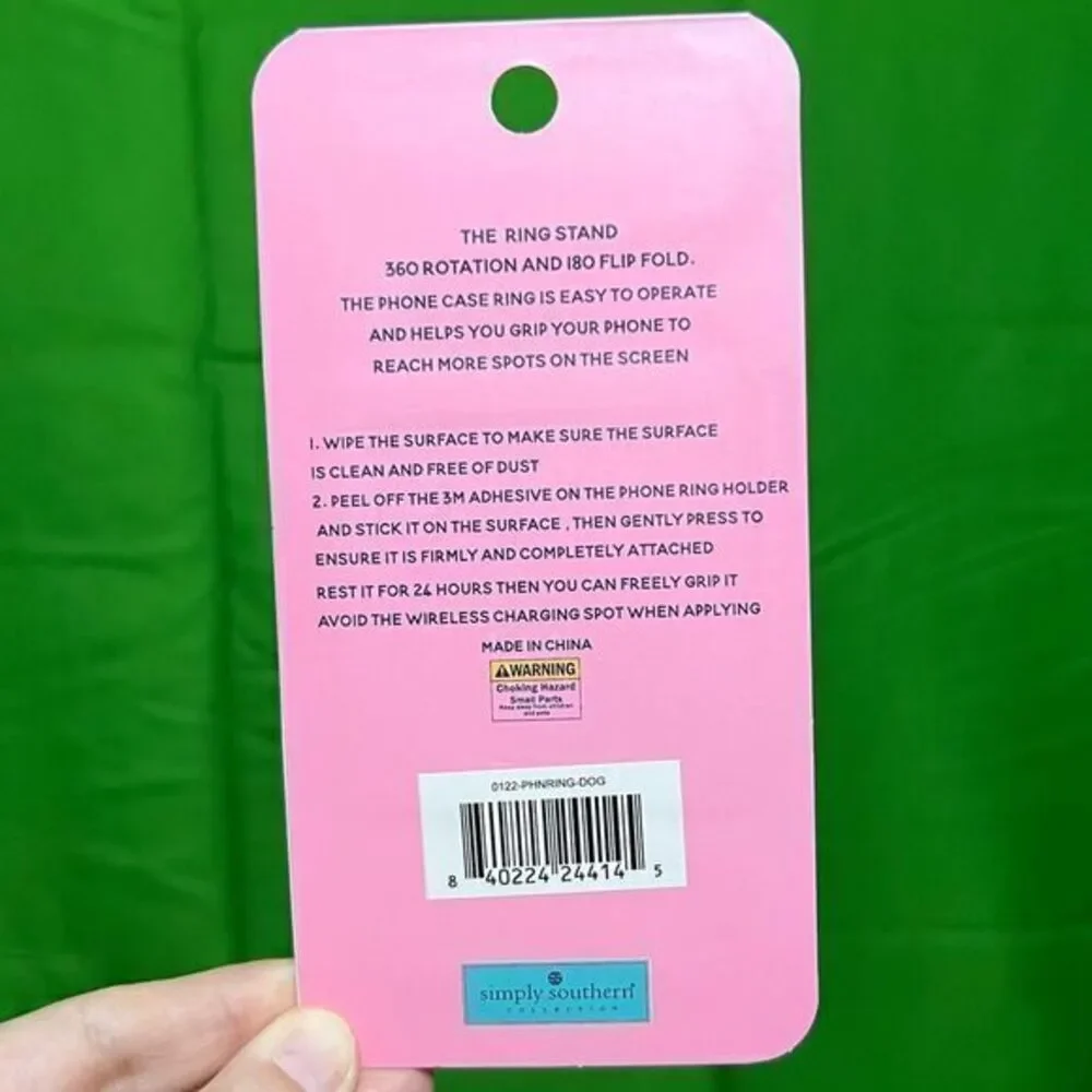 NWT Simply Southern Stick On Ring‎ Phone Holder Kickstand “Dog Lover”
